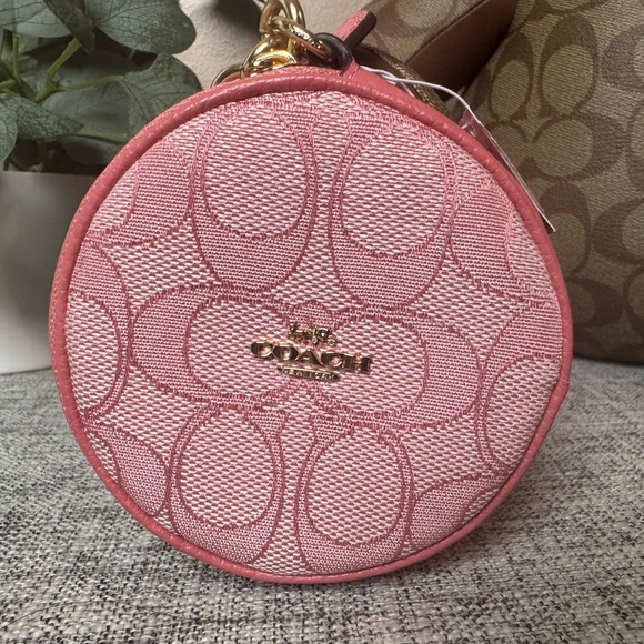 Coach Handbags - $89 COACH Circular Coin Pouch In Signature Jacquard